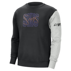 Phoenix Suns Courtside Versus Force & Flight Pullover Sweatshirt Black/Heather Gray - NBA
