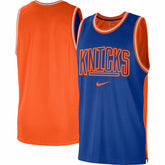 New York Knicks Courtside Versus Force Split DNA Performance Mesh Tank Top Blue/Orange - NBA