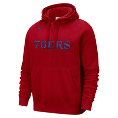Philadelphia 76ers Courtside Versus Stitch Split Pullover Hoodie Red - NBA