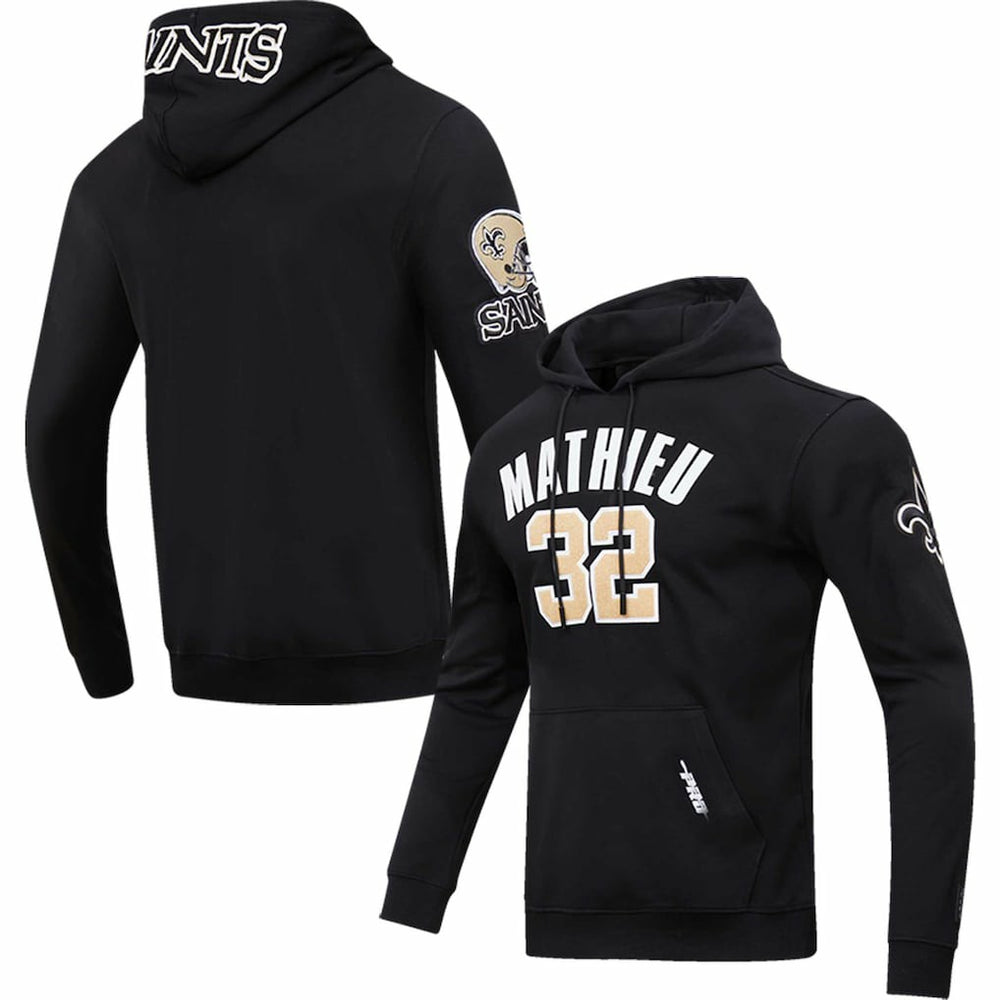 Tyrann Mathieu New Orleans Saints Pro Standard Player Name & Number Pullover Hoodie Black | NFL