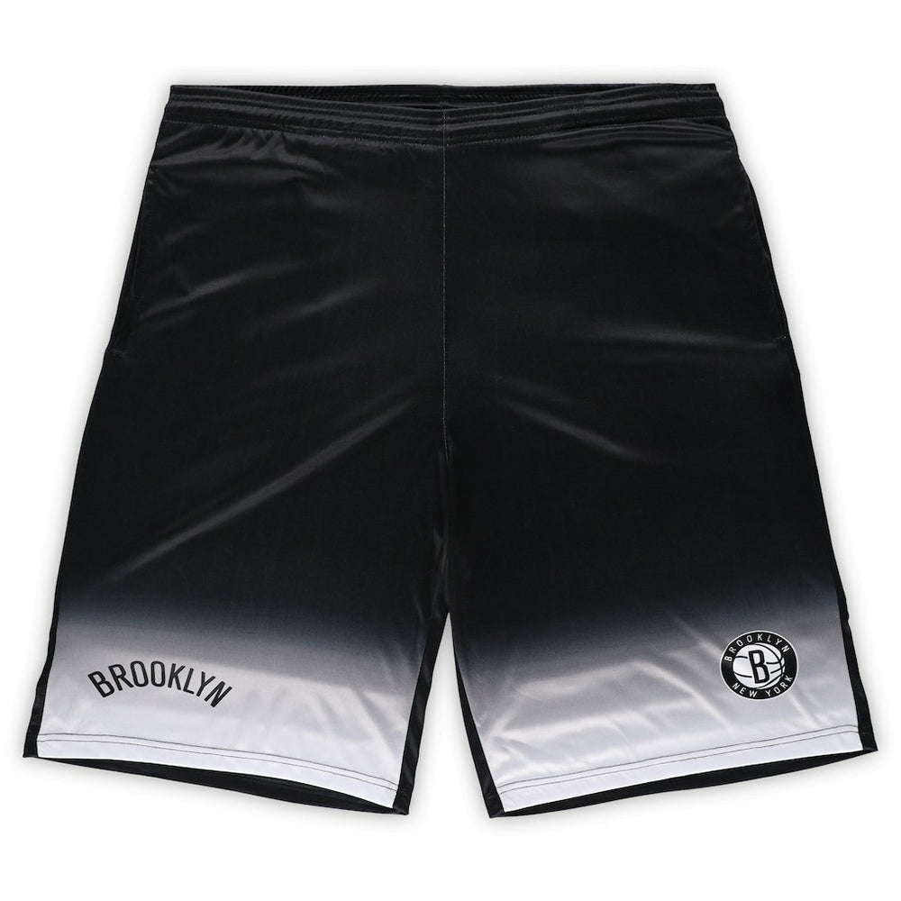 Brooklyn Nets Big & Tall Fadeaway Shorts Black - NBA