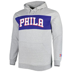 Philadelphia 76ers Big & Tall Wordmark Pullover Hoodie Heather Gray - NBA