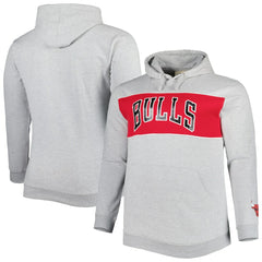 Chicago Bulls Big & Tall Wordmark Pullover Hoodie Heather Gray - NBA