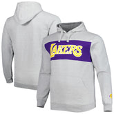 Los Angeles Lakers Big & Tall Wordmark Pullover Hoodie Heather Gray - NBA