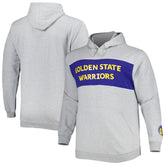 Golden State Warriors Big & Tall Wordmark Pullover Hoodie Heather Gray - NBA