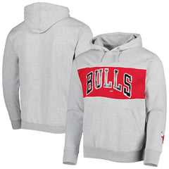 Chicago Bulls Wordmark French Terry Pullover Hoodie Heather Gray - NBA