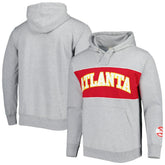 Atlanta Hawks Wordmark French Terry Pullover Hoodie Heather Gray - NBA