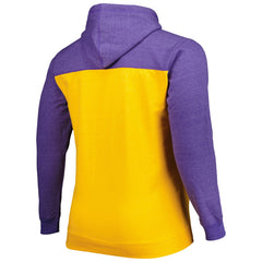 Los Angeles Lakers Big & Tall Down and Distance Full-Zip Hoodie Gold/Purple - NBA