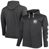 Brooklyn Nets Big & Tall Down and Distance Full-Zip Hoodie Heathered Black - NBA