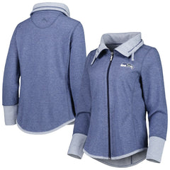 Seattle Seahawks Women's Sport Sun Fade Full-Zip Sweatshirt Heathered College Navy | Tommy Bahama
