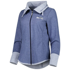 Seattle Seahawks Women's Sport Sun Fade Full-Zip Sweatshirt Heathered College Navy | Tommy Bahama