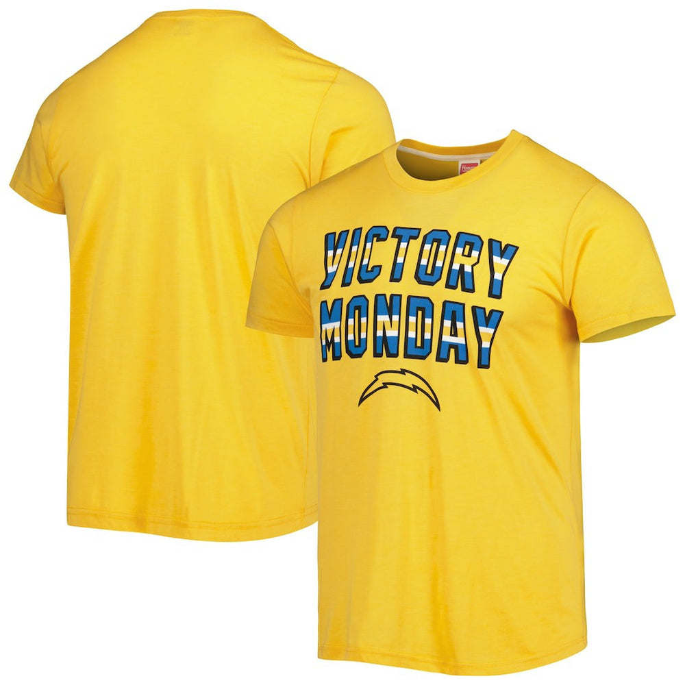 Los Angeles Chargers Homage Victory Monday Tri-Blend T-Shirt Gold | NFL