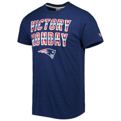 New England Patriots Homage Victory Monday Tri-Blend T-Shirt Navy | NFL