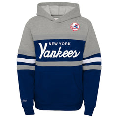 New York Yankees Mitchell & Ness Youth Cooperstown Collection Head Coach Pullover Hoodie - MLB
