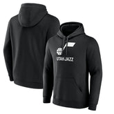 Utah Jazz Wordmark Team Logo Pullover Hoodie Black - NBA