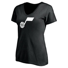 Utah Jazz Women's Primary Team Logo V-Neck T-Shirt Black - NBA