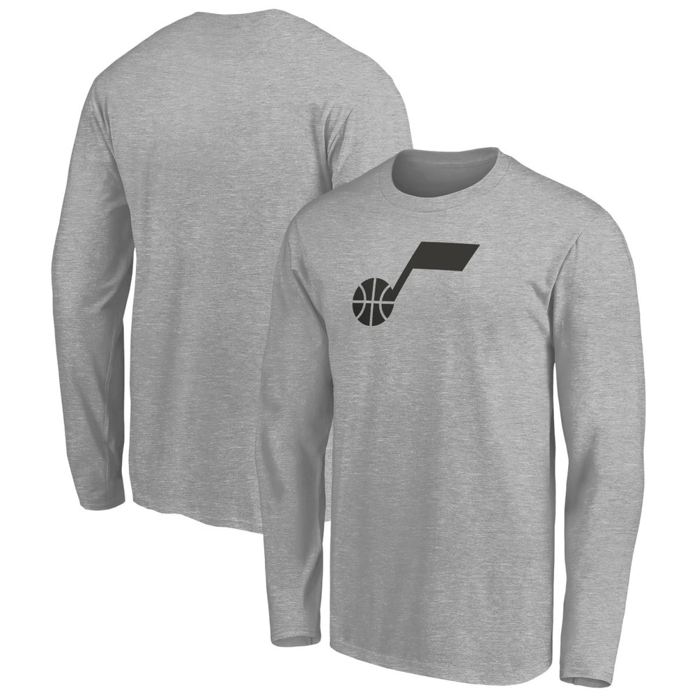 Utah Jazz Primary Logo Team Long Sleeve T-Shirt Heathered Gray - NBA
