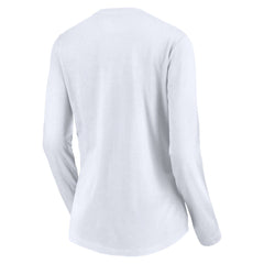 Utah Jazz Women's Primary Logo Team Long Sleeve V-Neck T-Shirt White - NBA