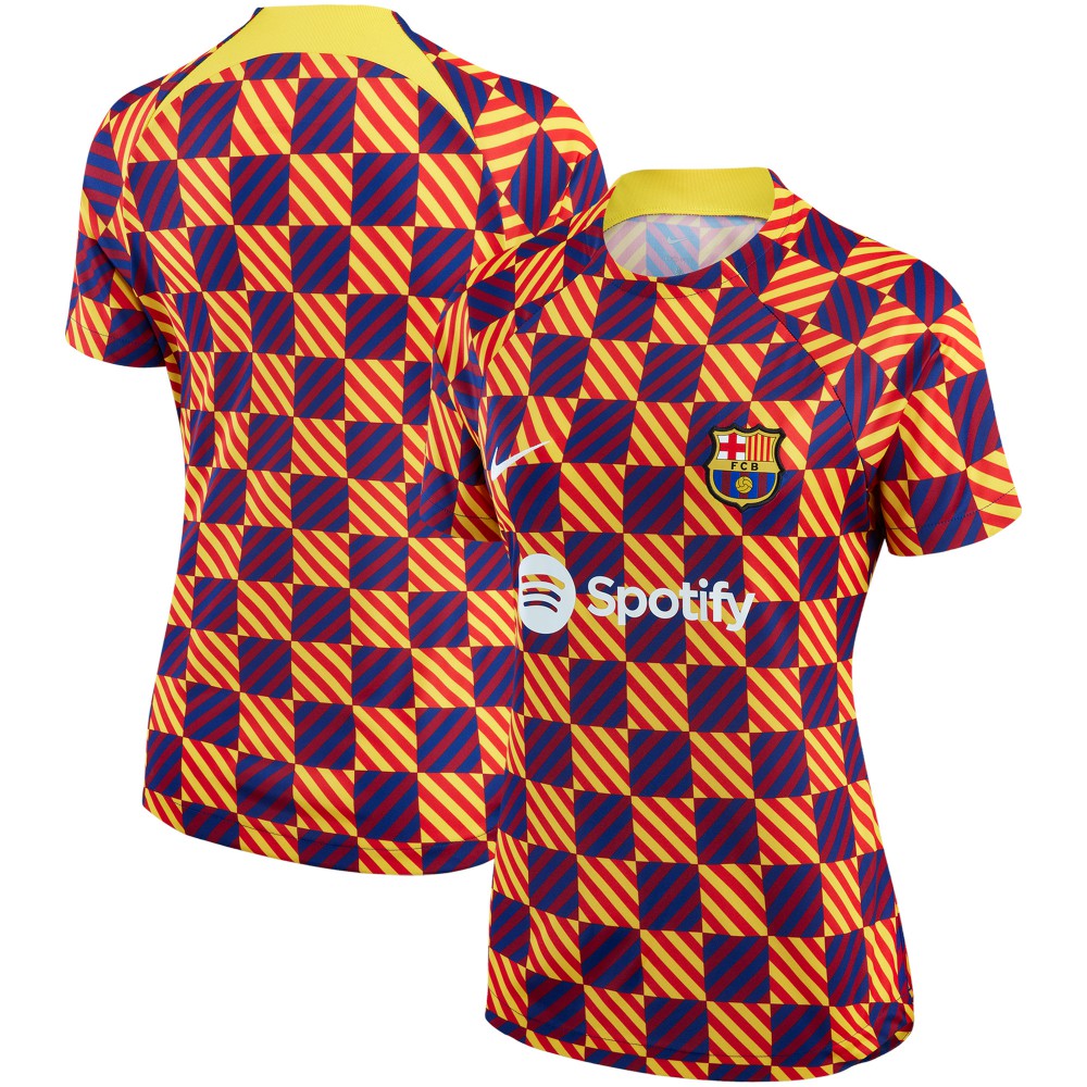 Barcelona Women's 2022/23 Pre-Match Raglan Performance Top Yellow | Nike Online