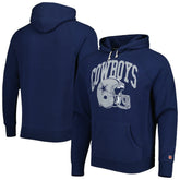 Dallas Cowboys Homage Retro Helmet Tri-Blend Raglan Pullover Hoodie Navy | NFL