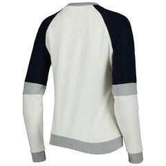 Tennessee Titans Antigua Women's Avenue Raglan Pullover Sweatshirt Cream/Navy | NFL