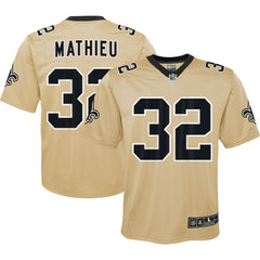 Tyrann Mathieu New Orleans Saints Youth Inverted Game Jersey Gold | Nike for Sale