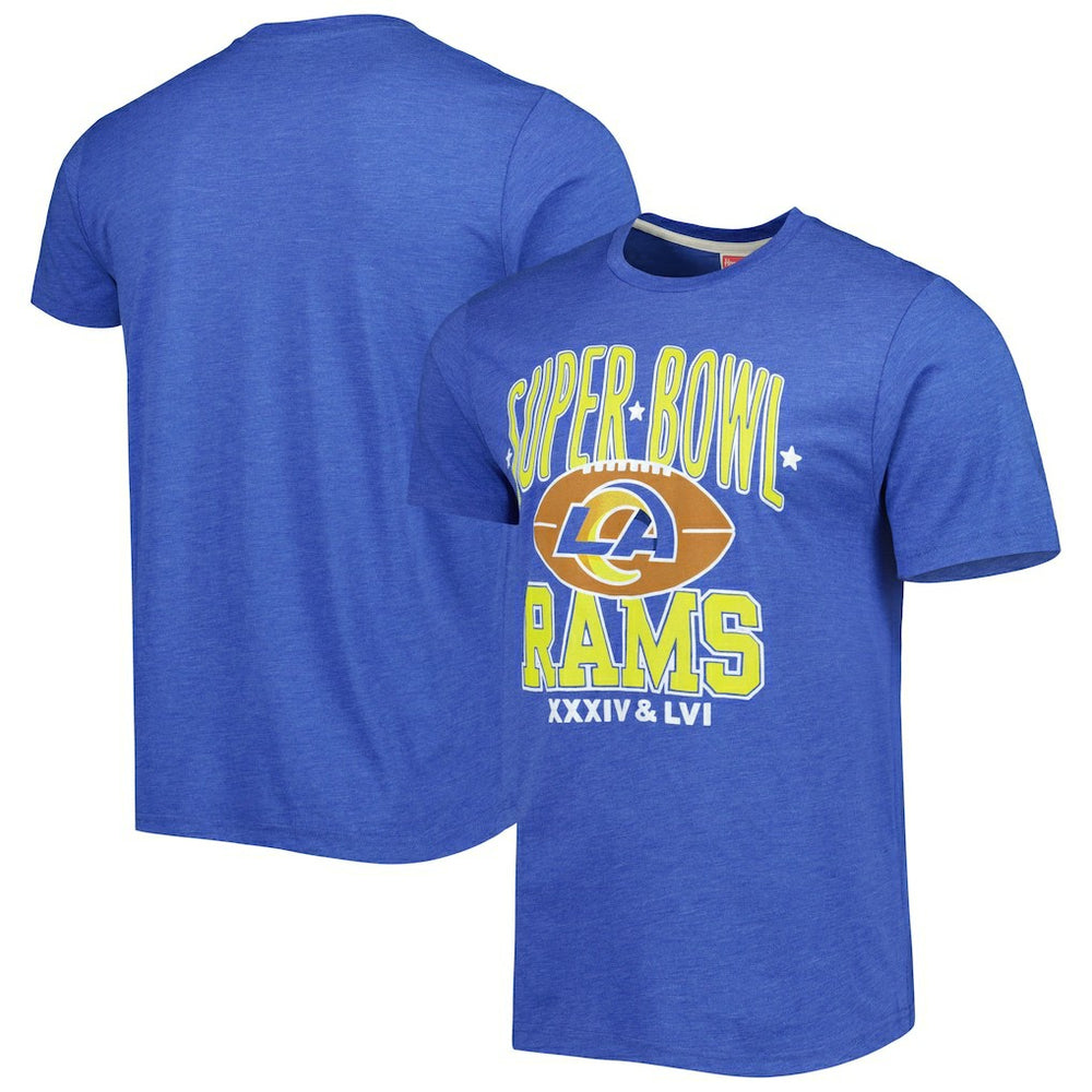 Los Angeles Rams Homage Super Bowl Classics Tri-Blend T-Shirt Royal | NFL