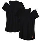 Cincinnati Bengals KIYA TOMLIN Women's Cut Out Tri-Blend Shirt Black | NFL