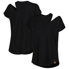 Cincinnati Bengals KIYA TOMLIN Women's Cut Out Tri-Blend Shirt Black | NFL