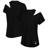 Green Bay Packers KIYA TOMLIN Women's Cut Out Tri-Blend Shirt Black | NFL