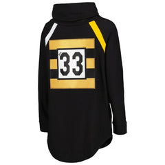 Pittsburgh Steelers KIYA TOMLIN Women's Tri-Blend Raglan Pullover Sweatshirt Black | NFL