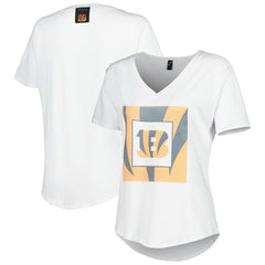Cincinnati Bengals KIYA TOMLIN Women's V-Neck T-Shirt White | NFL