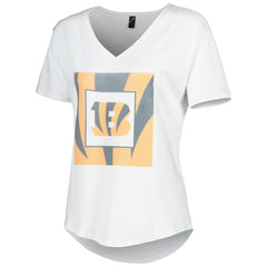 Cincinnati Bengals KIYA TOMLIN Women's V-Neck T-Shirt White | NFL