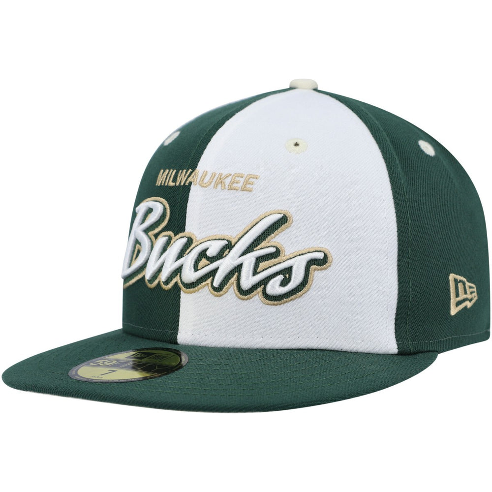 Script Pinwheel 59FIFTY Fitted Hat Hunter Green/White - NBA