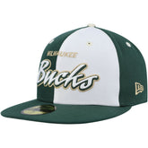 Script Pinwheel 59FIFTY Fitted Hat Hunter Green/White - NBA