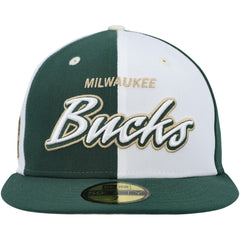 Script Pinwheel 59FIFTY Fitted Hat Hunter Green/White - NBA