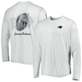 Carolina Panthers Laces Out Billboard Long Sleeve T-Shirt White | Tommy Bahama