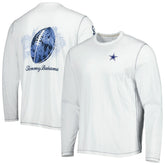 Dallas Cowboys Laces Out Billboard Long Sleeve T-Shirt White | Tommy Bahama