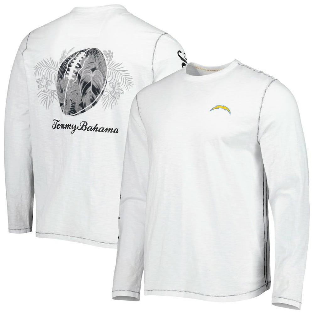 Los Angeles Chargers Laces Out Billboard Long Sleeve T-Shirt White | Tommy Bahama