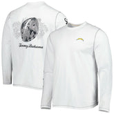 Los Angeles Chargers Laces Out Billboard Long Sleeve T-Shirt White | Tommy Bahama