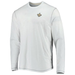 New Orleans Saints Laces Out Billboard Long Sleeve T-Shirt White | Tommy Bahama