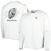 Pittsburgh Steelers Laces Out Billboard Long Sleeve T-Shirt White | Tommy Bahama