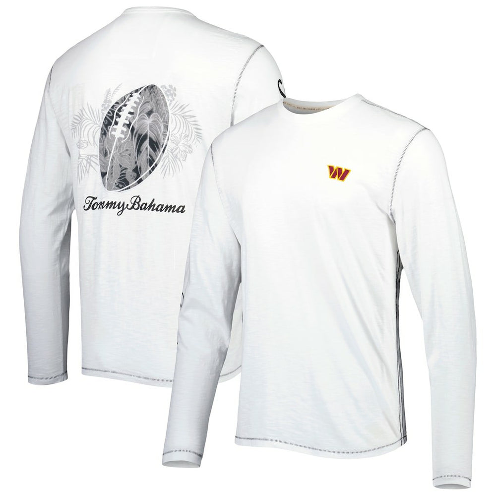 Washington Commanders Laces Out Billboard Long Sleeve T-Shirt White | Tommy Bahama