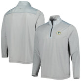 Green Bay Packers On Deck IslandZone Half-Zip Jacket Gray | Tommy Bahama