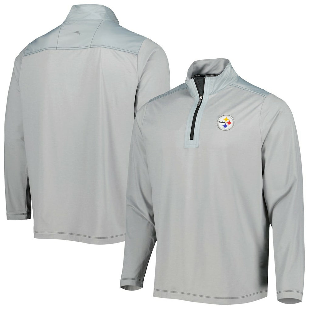 Pittsburgh Steelers On Deck IslandZone Half-Zip Jacket Gray | Tommy Bahama