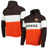 Cleveland Browns New Era Colorblock Current Pullover Hoodie Orange | NFL