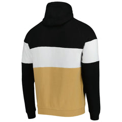 New Orleans Saints New Era Colorblock Current Pullover Hoodie Gold/Black | NFL