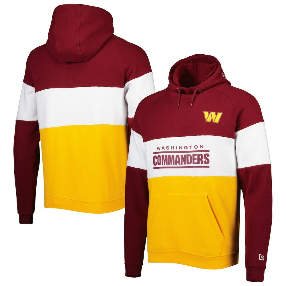 Washington Commanders New Era Colorblock Current Pullover Hoodie Gold | NFL
