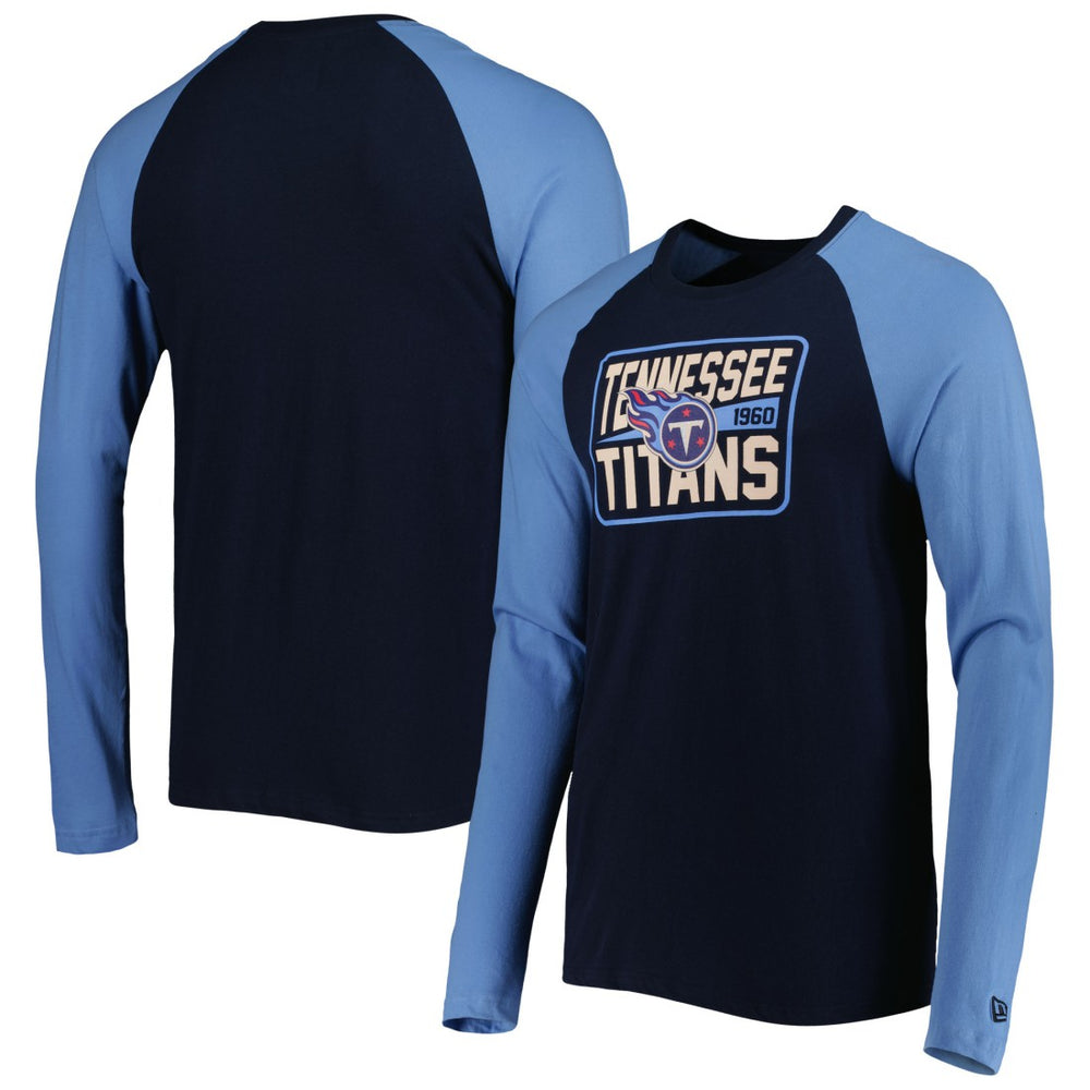 Tennessee Titans New Era Current Raglan Long Sleeve T-Shirt Navy | NFL