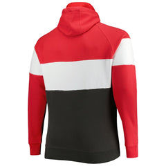 Tampa Bay Buccaneers New Era Big & Tall Current Team Colorblock Fleece Raglan Pullover Hoodie Red/Pewter | NFL
